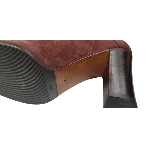 Rossetti Moda Italian Womens Ankle Strap Boots Size 37 Brown Suede 6.5 US - Picture 6 of 10